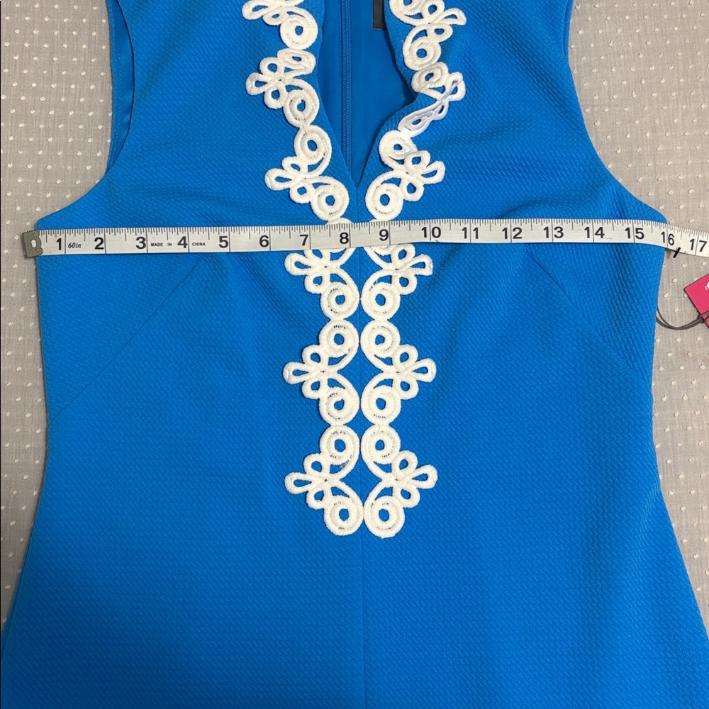 Vince Camuto | Blue Dress with White Detailing - Picture 6 of 8